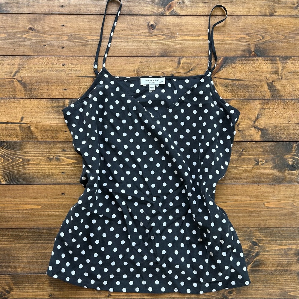 Equipment Silk Polka Dot Tank